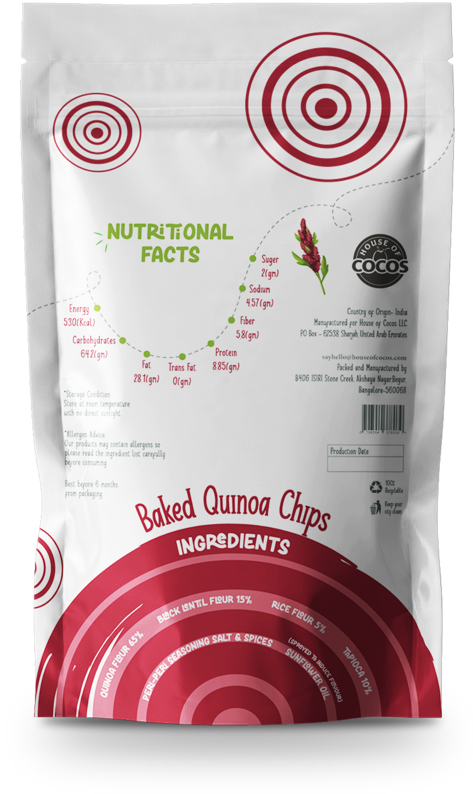 Baked Quinoa Chips HOC